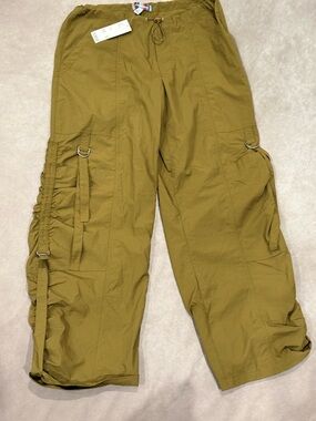 Urban Outfitters Olive Festival Y2K Utility Drawstring Cargo Pants Small